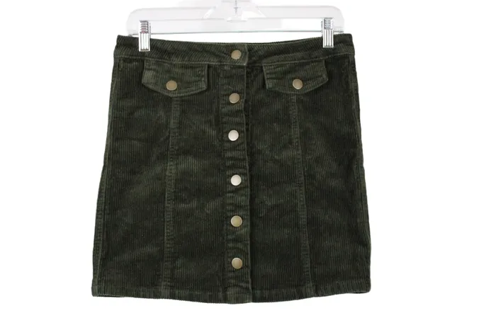 Blue Spice Green Corduroy Skirt 7 Blue Spice Rings