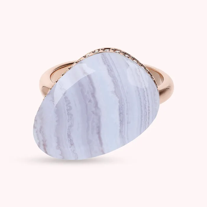 Bronzallure Rings Anello Cocktail Goccia con Pietra Naturale e Cubic Zirconia