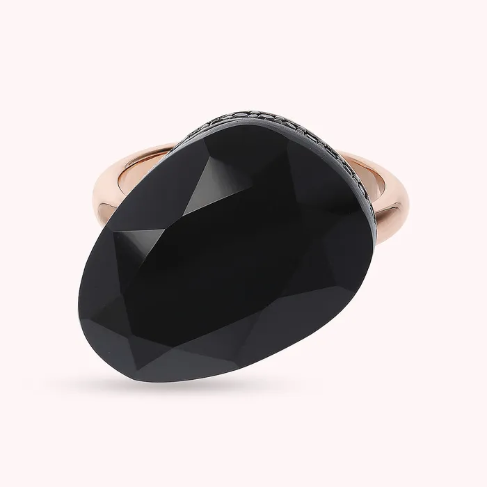 Bronzallure Rings Anello Cocktail Goccia con Pietra Naturale e Cubic Zirconia