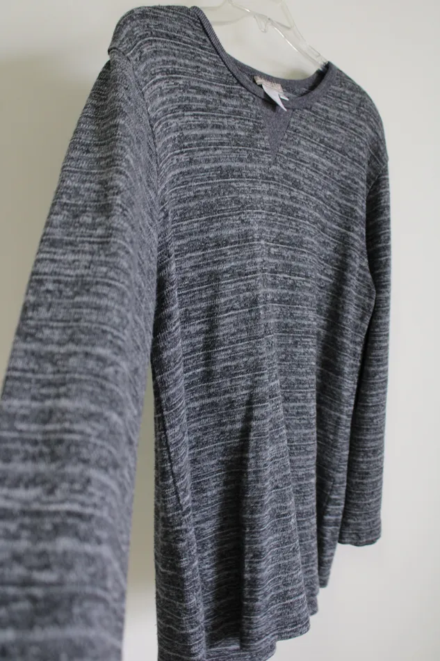 Coldwater Creek Gray Heather Knit Sweater Petite XL Coldwater Creek Earrings