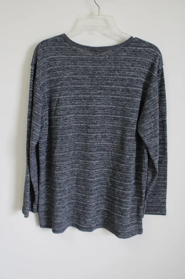 Coldwater Creek Gray Heather Knit Sweater Petite XL Coldwater Creek Earrings