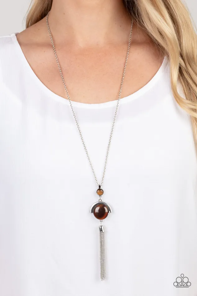 Paparazzi Accessories Earrings Lavishly Lucid Brown