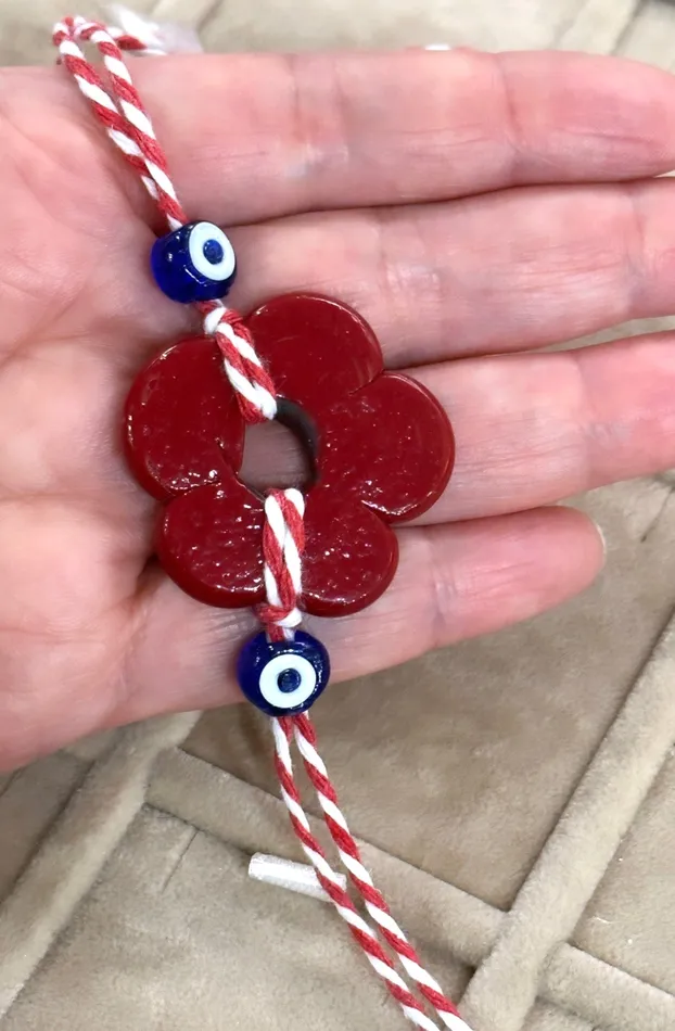 Peppy Beads Bracelet Cord RedWhite and Green Cotton BraceletJewellery Making Cord Bracelets