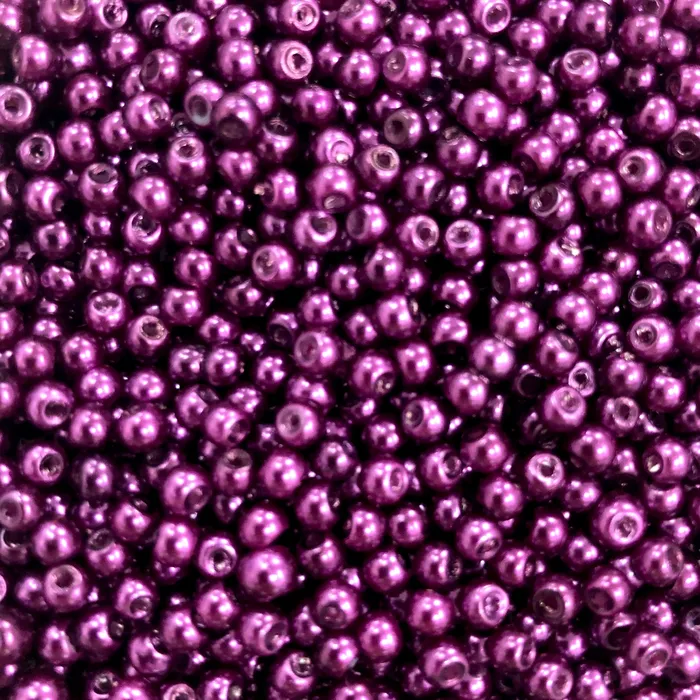 Peppy Beads Necklaces Glass Pearl Beads 6mm 8mm Purple Color