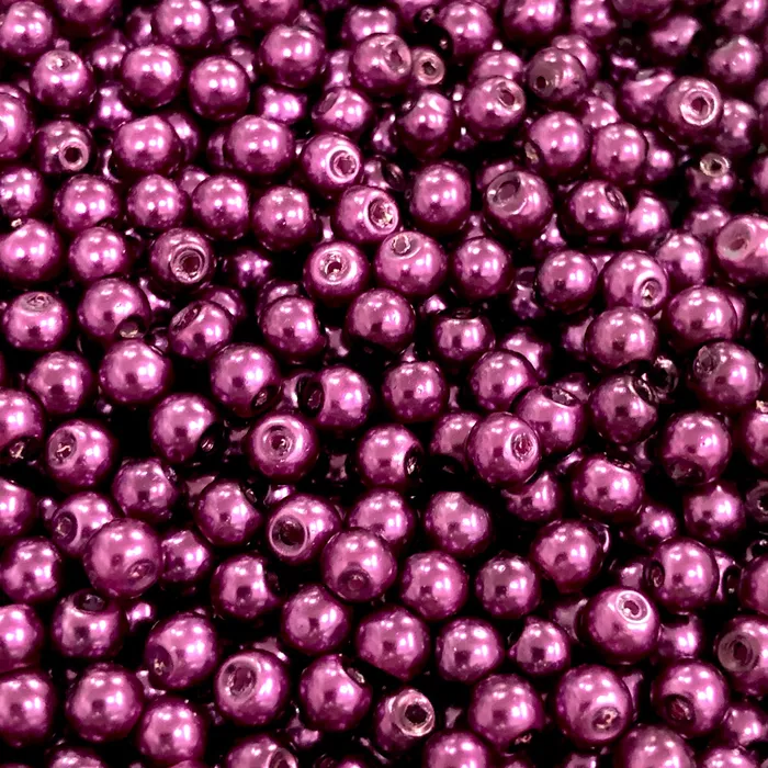 Peppy Beads Necklaces Glass Pearl Beads 6mm 8mm Purple Color Peppy Beads Necklaces Glass Pearl Beads 6mm 8mm Purple Color