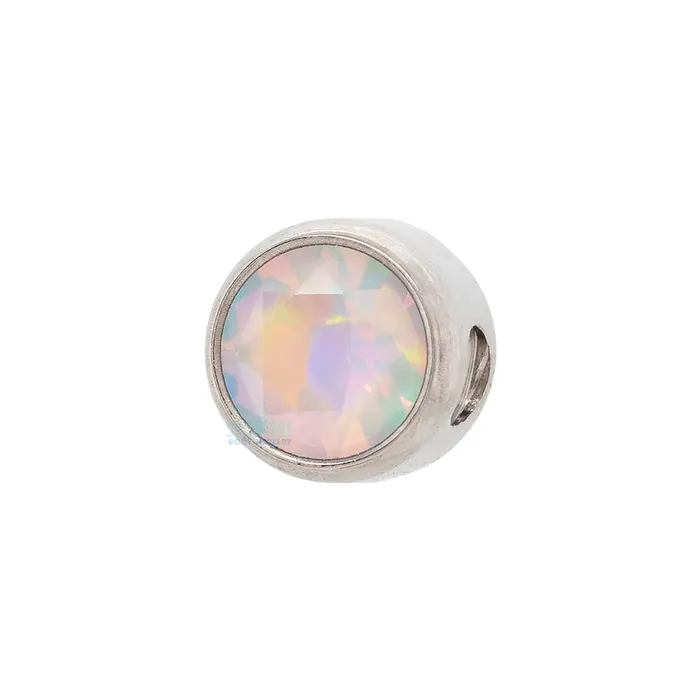 Anatometal Rings Bezelset BrilliantCut Gem Captive Bead