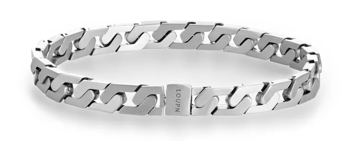 Bracelets LOUPN Resilience Chain Bracelet Sterling Silver Matte 7mm