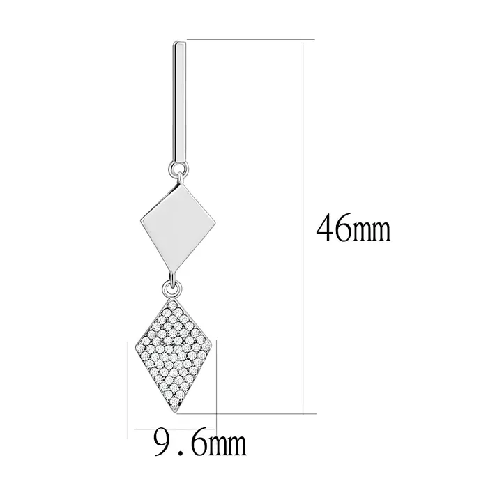 CJ194 Wholesale Womens Stainless Steel AAA Grade CZ Clear Double Diamonds Earrings Green Earrings CJ194 Wholesale Womens Stainless Steel AAA Grade CZ Clear Double Diamonds Earrings Green Earrings