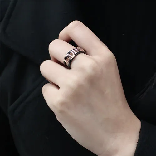 CJE3584 Wholesale Womens Stainless Steel IP Rose Gold IP Black Queen Ring Green Rings CJE3584 Wholesale Womens Stainless Steel IP Rose Gold IP Black Queen Ring Green Rings