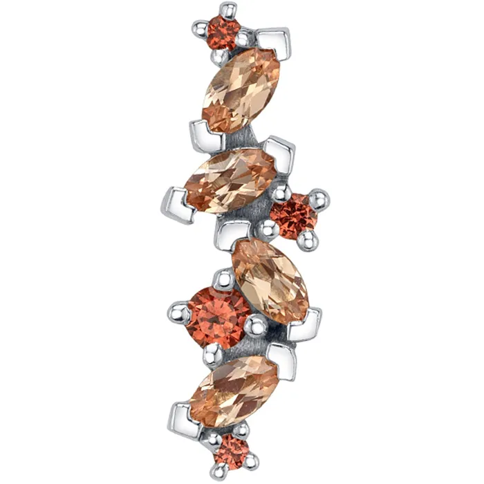 Irina Threaded End in Gold with Champagne Sapphire Body Vision BVLA Earrings