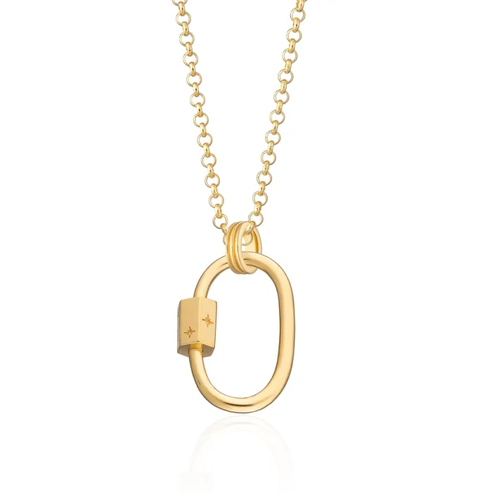 Lily Charmed Necklaces Oval Carabiner Charm Collector Necklace