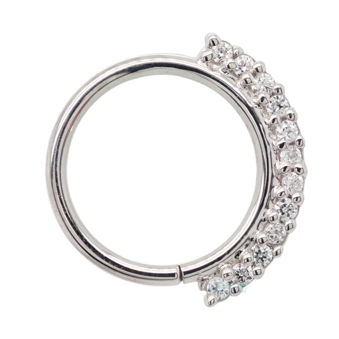 Rings Body Vision BVLA Dahlia Seam Ring in Gold with White CZs