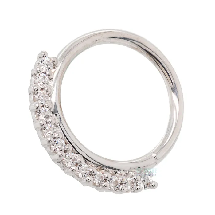 Rings Body Vision BVLA Dahlia Seam Ring in Gold with White CZs