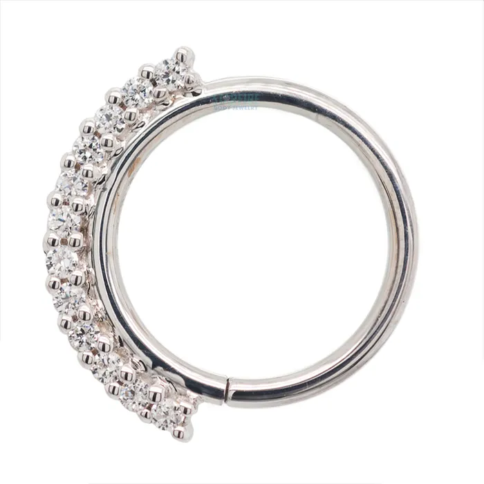 Rings Body Vision BVLA Dahlia Seam Ring in Gold with White CZs