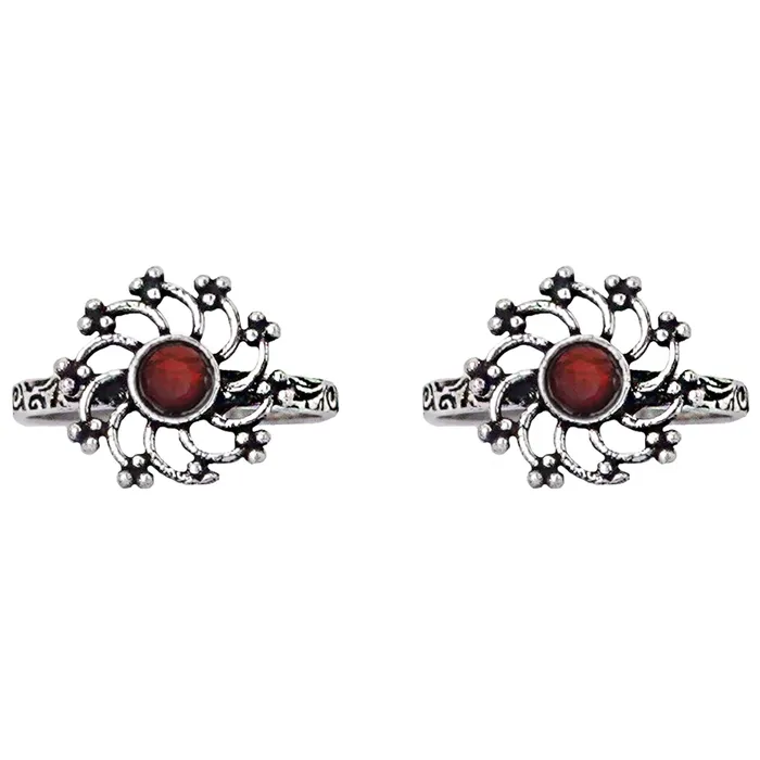 Rings Teejh Teejh Takshashila Oxidised Silver Jewellery Gift Set
