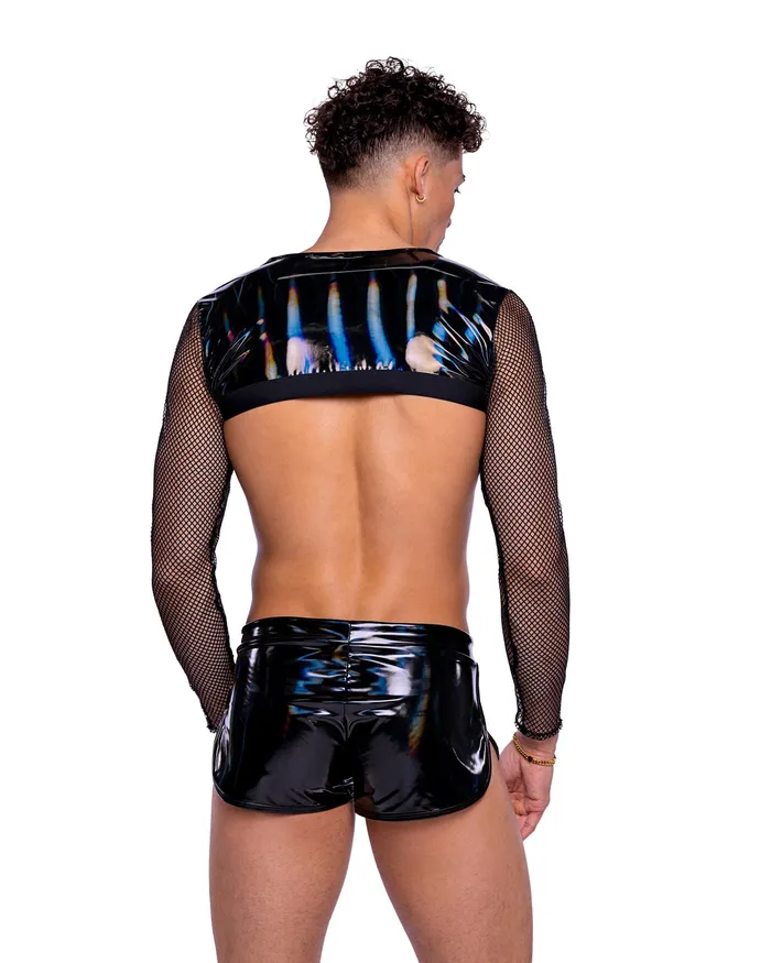 Roma Costume Inc Necklaces 6519 Vinyl with Iridescent Print Runner Shorts Roma Costume Inc Necklaces 6519 Vinyl with Iridescent Print Runner Shorts