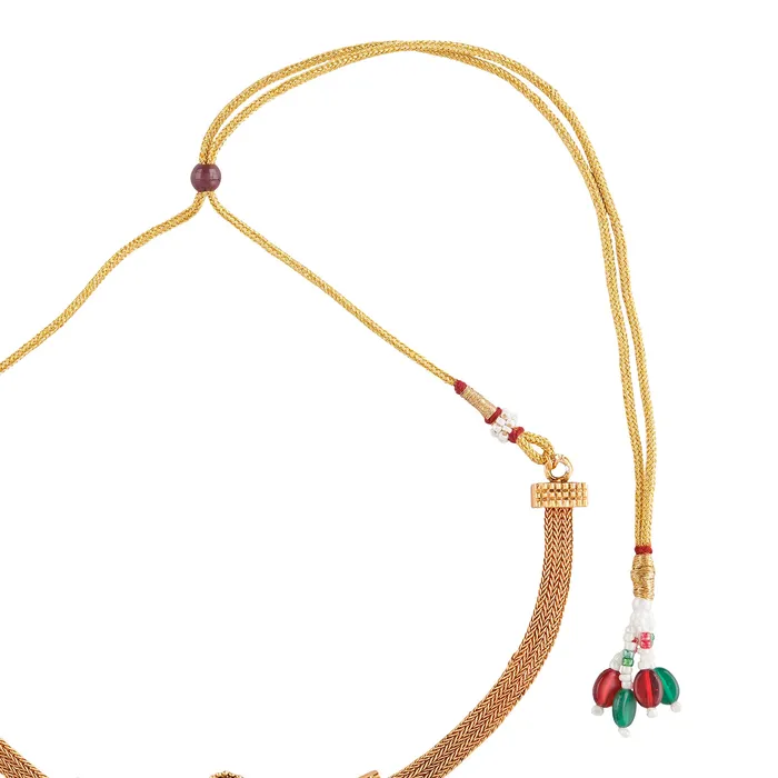 Teejh Necklaces Teejh Arundhati Gold Red And Green Necklace Set