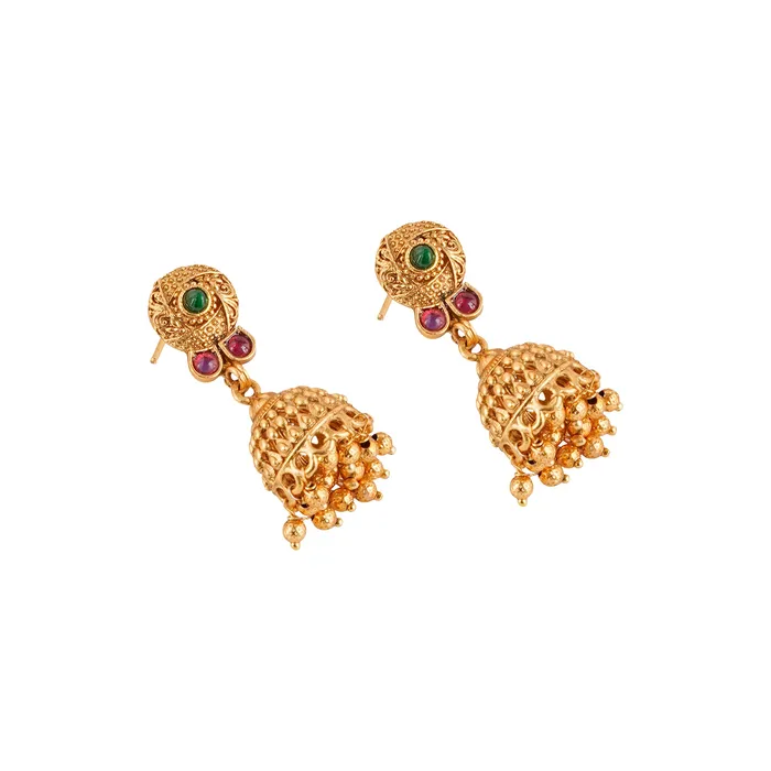 Teejh Necklaces Teejh Arundhati Gold Red And Green Necklace Set