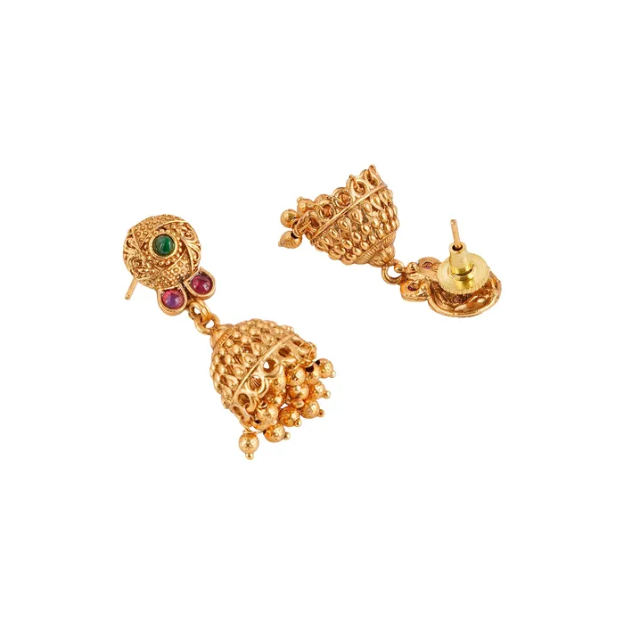 Teejh Necklaces Teejh Arundhati Gold Red And Green Necklace Set