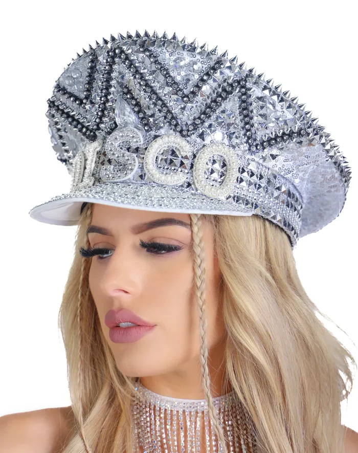 THE LUMI SHOP Disco Rhinestone Festival Hat Earrings