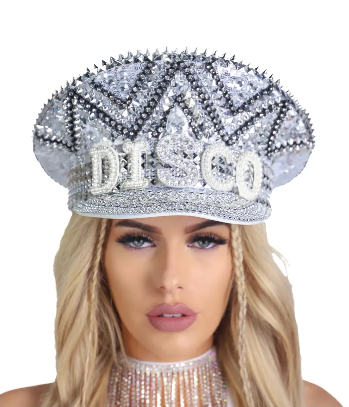 THE LUMI SHOP Disco Rhinestone Festival Hat Earrings THE LUMI SHOP Disco Rhinestone Festival Hat Earrings