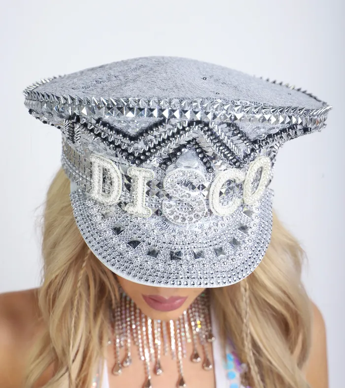 THE LUMI SHOP Disco Rhinestone Festival Hat Earrings THE LUMI SHOP Disco Rhinestone Festival Hat Earrings