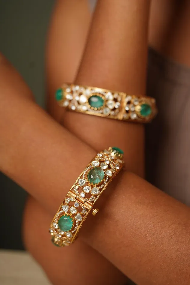 Traditional Matte Gold Kadas Indian Openable Bangle Attrangi Bracelets