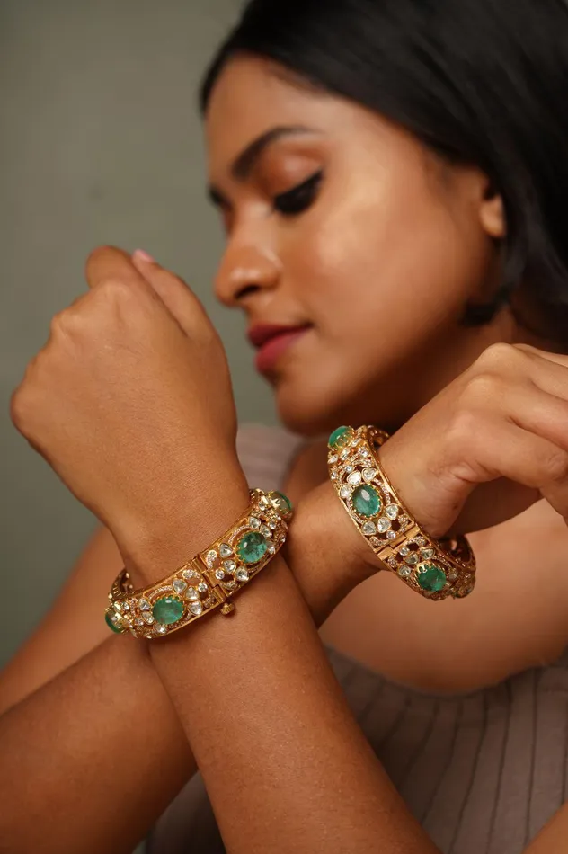 Traditional Matte Gold Kadas Indian Openable Bangle Attrangi Bracelets