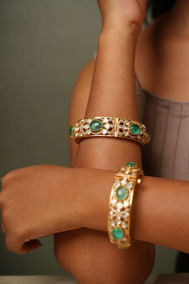 Traditional Matte Gold Kadas Indian Openable Bangle Attrangi Bracelets