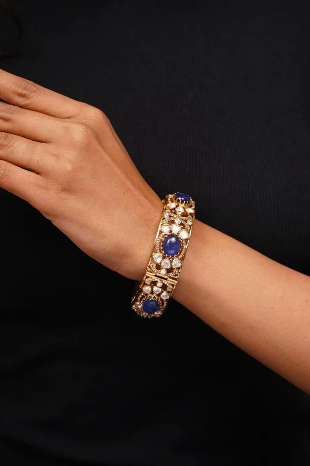 Traditional Matte Gold Kadas Indian Openable Bangle Attrangi Bracelets