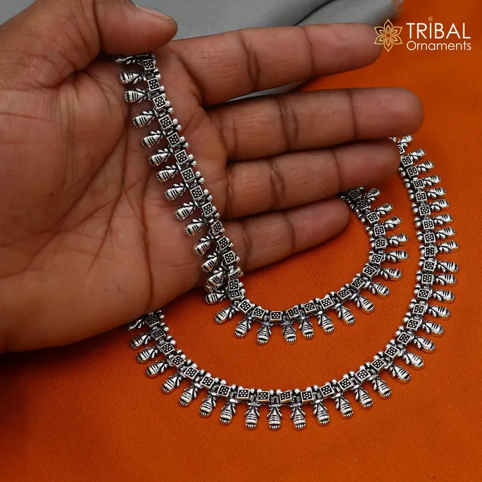 11 925 sterling silver handmade anklets foot bracelet ankle bracelet belly dance jewelry from India ank665 TRIBAL ORNAMENTS Bracelets 11 925 sterling silver handmade anklets foot bracelet ankle bracelet belly dance jewelry from India ank665 TRIBAL ORNAMENTS Bracelets