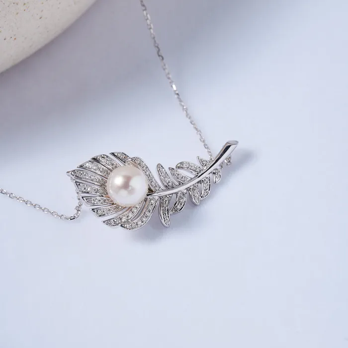 18k Solid Gold Akoya Pearl Necklace KN00257 PHOENIX Pearly Lustre Necklaces