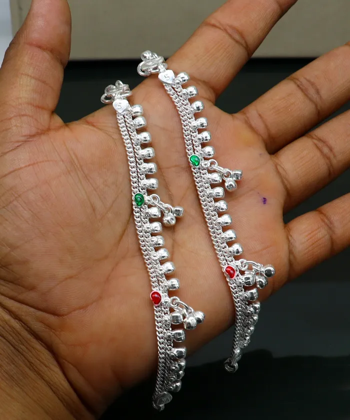 Bracelets TRIBAL ORNAMENTS 5 inches long customized anklets for new born baby anklets best unisex kids foot bracelet charm anklets bracelet from India ank283 Bracelets TRIBAL ORNAMENTS 5 inches long customized anklets for new born baby anklets best unisex kids foot bracelet charm anklets bracelet from India ank283