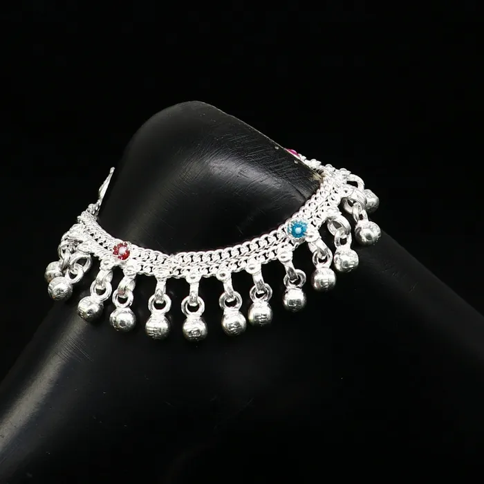 Bracelets TRIBAL ORNAMENTS 6 long Sterling silver customized baby anklets stunning hanging waved jingling bells charming noisy ankle bracelet kids jewelry ank408 Bracelets TRIBAL ORNAMENTS 6 long Sterling silver customized baby anklets stunning hanging waved jingling bells charming noisy ankle bracelet kids jewelry ank408