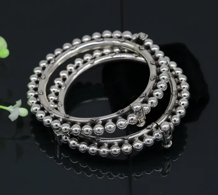Bracelets TRIBAL ORNAMENTS 925 sterling silver handmade gorgeous customized design vintage antique design bangle bracelet kada tribal bridesmaid jewelry gift nba99 Bracelets TRIBAL ORNAMENTS 925 sterling silver handmade gorgeous customized design vintage antique design bangle bracelet kada tribal bridesmaid jewelry gift nba99