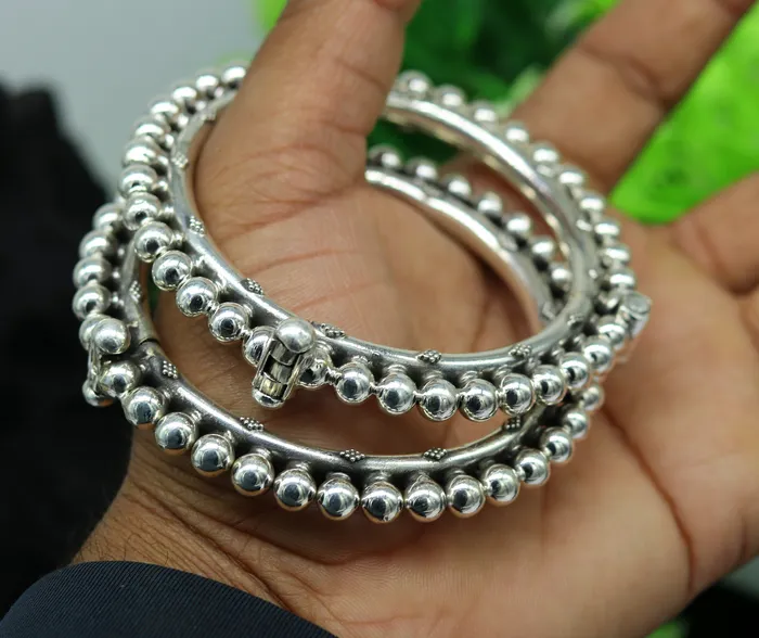 Bracelets TRIBAL ORNAMENTS 925 sterling silver handmade gorgeous customized design vintage antique design bangle bracelet kada tribal bridesmaid jewelry gift nba99 Bracelets TRIBAL ORNAMENTS 925 sterling silver handmade gorgeous customized design vintage antique design bangle bracelet kada tribal bridesmaid jewelry gift nba99