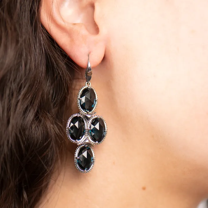Earrings PreOwned Tacori London Blue Topaz Earrings TACORI