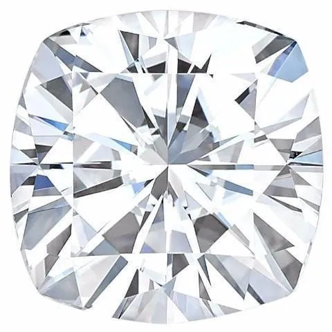 FIRE BRILLIANCE Earrings Charles Colvard Cushion Moissanite