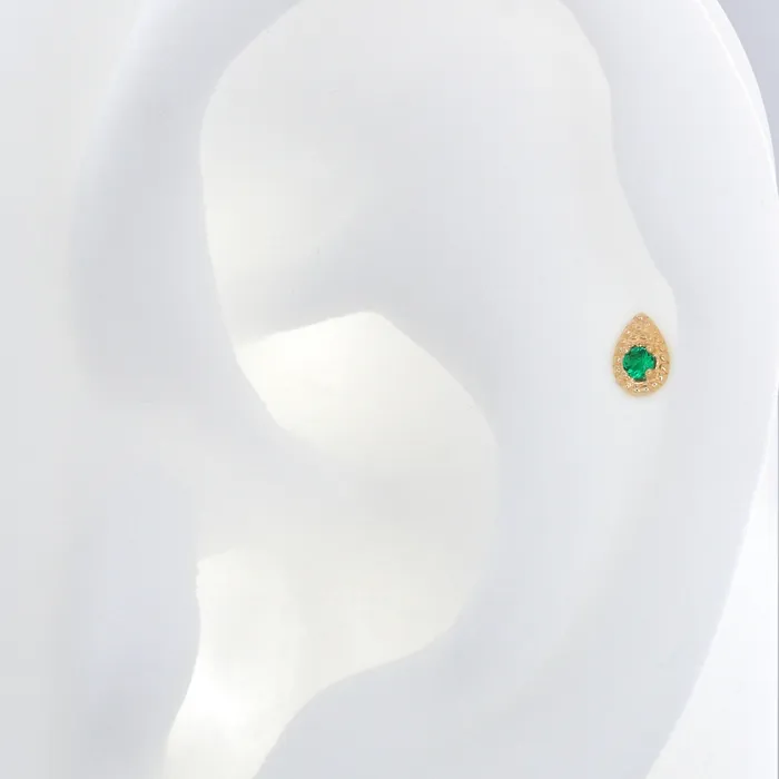 Iris Studios Earrings Beaded Drop with Gem