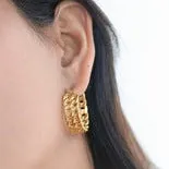 Jewelvers 18K GoldFilled Braided Large Hoop Earrings for Women Earrings