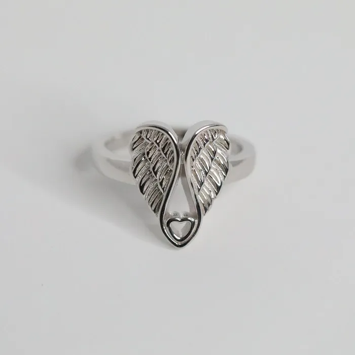 Jewelvers 925 Sterling Silver Angel Wings Ring Rings