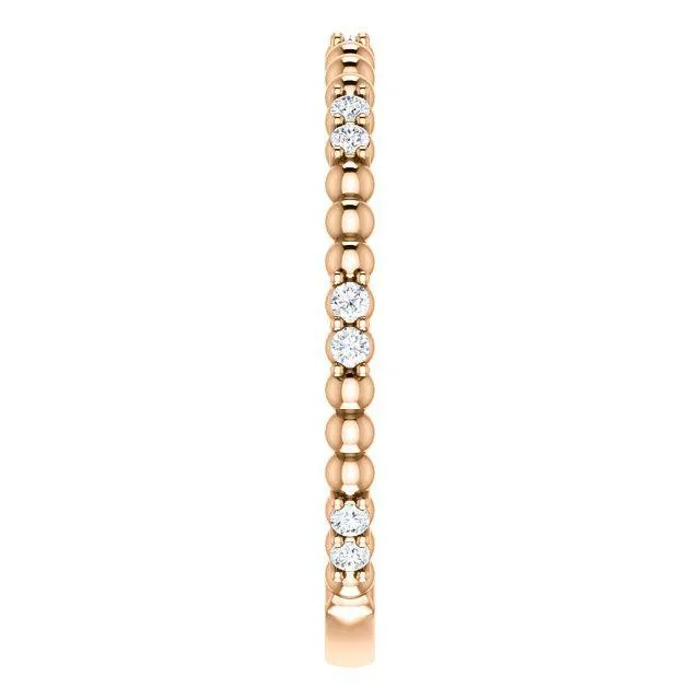 Kenla Round Diamond or Moissanite 34 Eternity 4 Prongs Beads Wedding Anniversary Band Fire Brilliance Rings