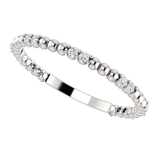 Kenla Round Diamond or Moissanite 34 Eternity 4 Prongs Beads Wedding Anniversary Band Fire Brilliance Rings
