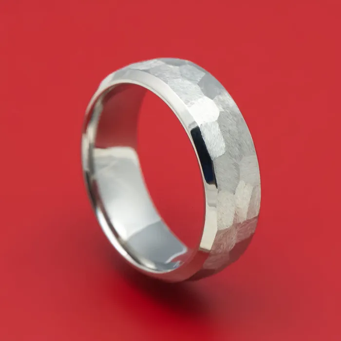 Lashbrook Titanium Rock Finish Mens Wedding Ring Custom Made Band Rings