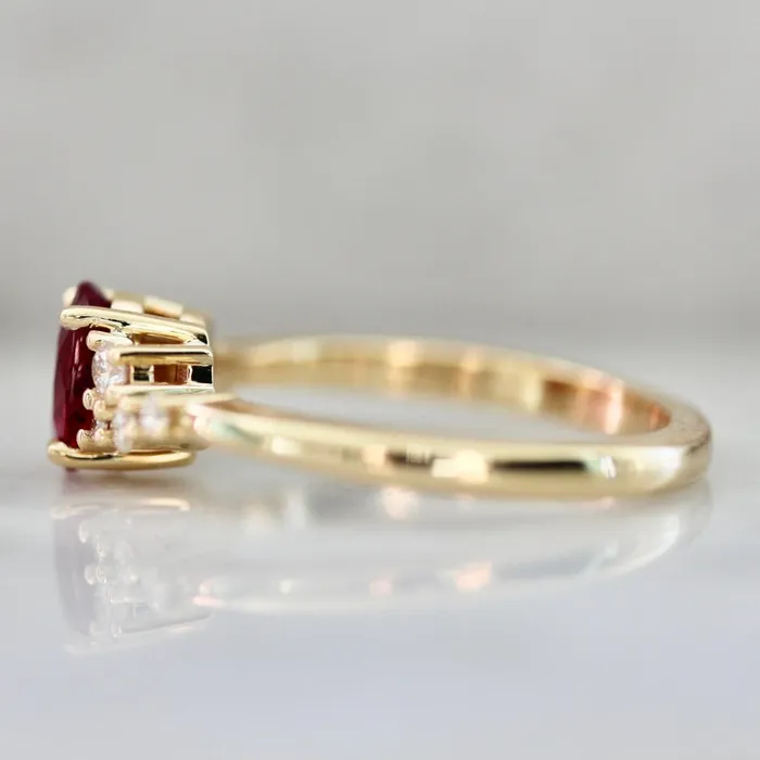 Maraschino Oval Cut Red Ruby Ring Justine Quintal Jewellery Rings