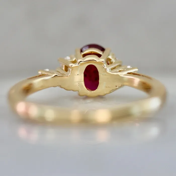 Maraschino Oval Cut Red Ruby Ring Justine Quintal Jewellery Rings