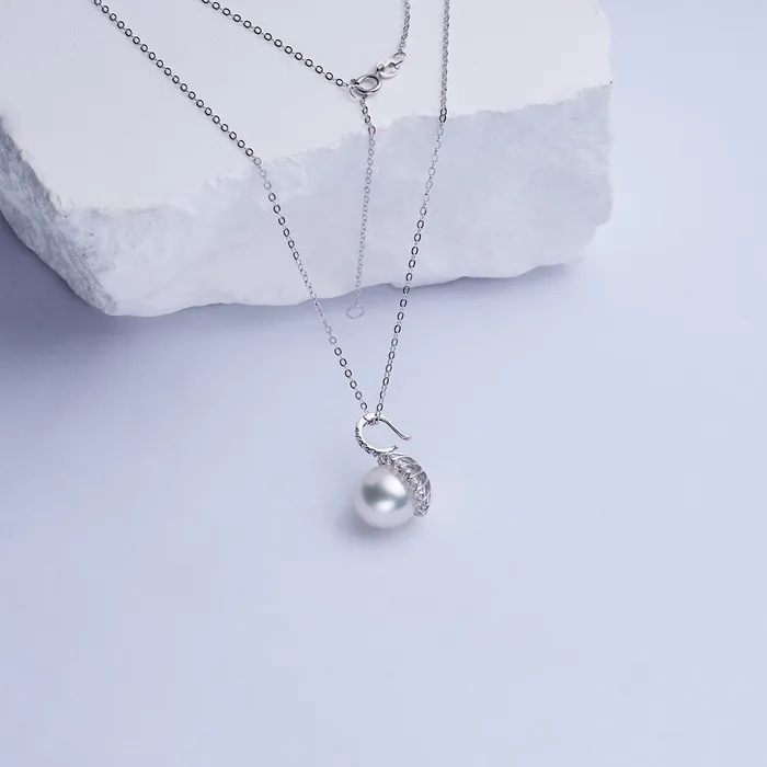 Necklaces Pearly Lustre 18K Solid Gold Australian White South Sea Pearl Necklace KN00230