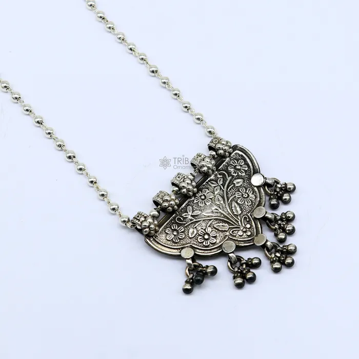 Necklaces TRIBAL ORNAMENTS 925 sterling silver handmade indian traditional cultural trendy functional Delicate long Necklaces tribal ethnic jewelry for her set583 Necklaces TRIBAL ORNAMENTS 925 sterling silver handmade indian traditional cultural trendy functional Delicate long Necklaces tribal ethnic jewelry for her set583