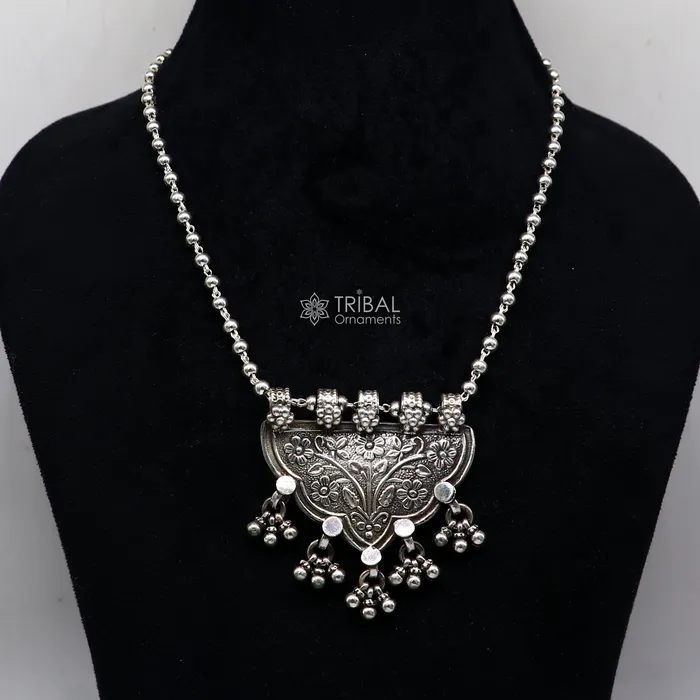 Necklaces TRIBAL ORNAMENTS 925 sterling silver handmade indian traditional cultural trendy functional Delicate long Necklaces tribal ethnic jewelry for her set583 Necklaces TRIBAL ORNAMENTS 925 sterling silver handmade indian traditional cultural trendy functional Delicate long Necklaces tribal ethnic jewelry for her set583