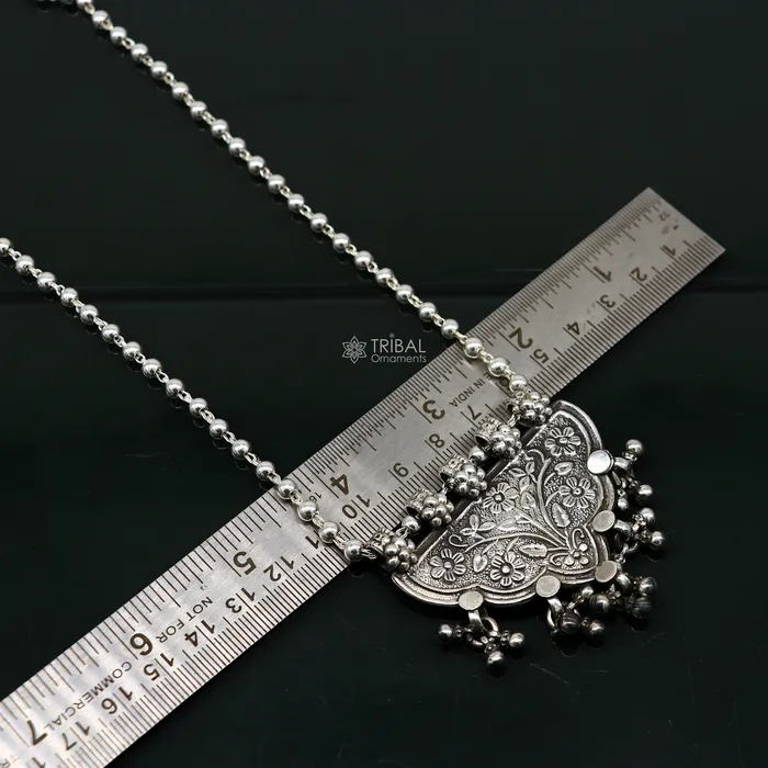 Necklaces TRIBAL ORNAMENTS 925 sterling silver handmade indian traditional cultural trendy functional Delicate long Necklaces tribal ethnic jewelry for her set583 Necklaces TRIBAL ORNAMENTS 925 sterling silver handmade indian traditional cultural trendy functional Delicate long Necklaces tribal ethnic jewelry for her set583